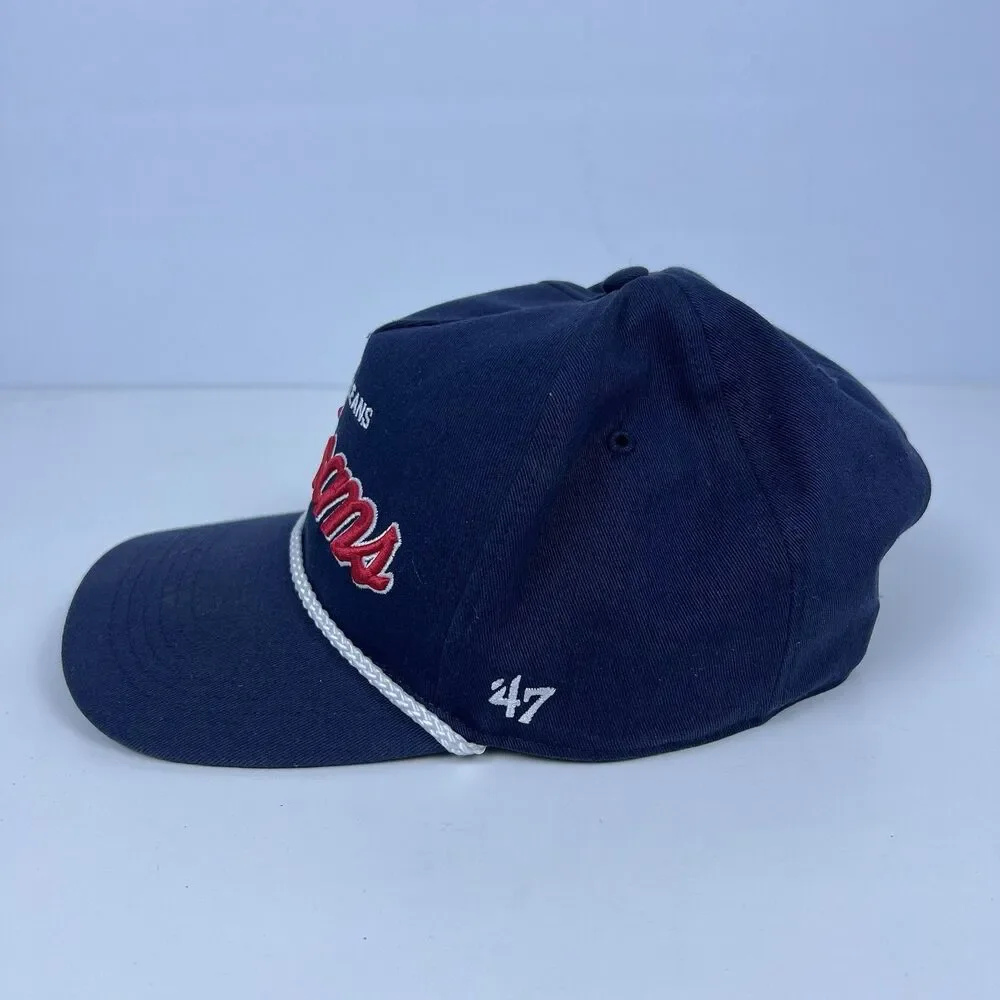 ‘47 Brand New Orleans Pelicans Men's Hat Rope Hitch Snapback Cap Navy Blue NBA